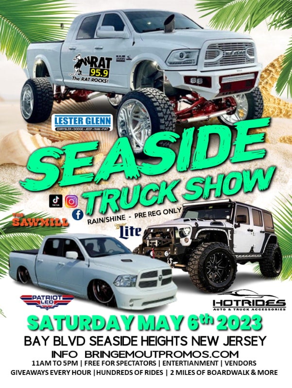 seaside truck show flyer front 2023 wrat